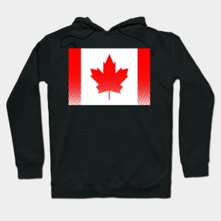 Flag of Canada With Halftone Effect Hoodie